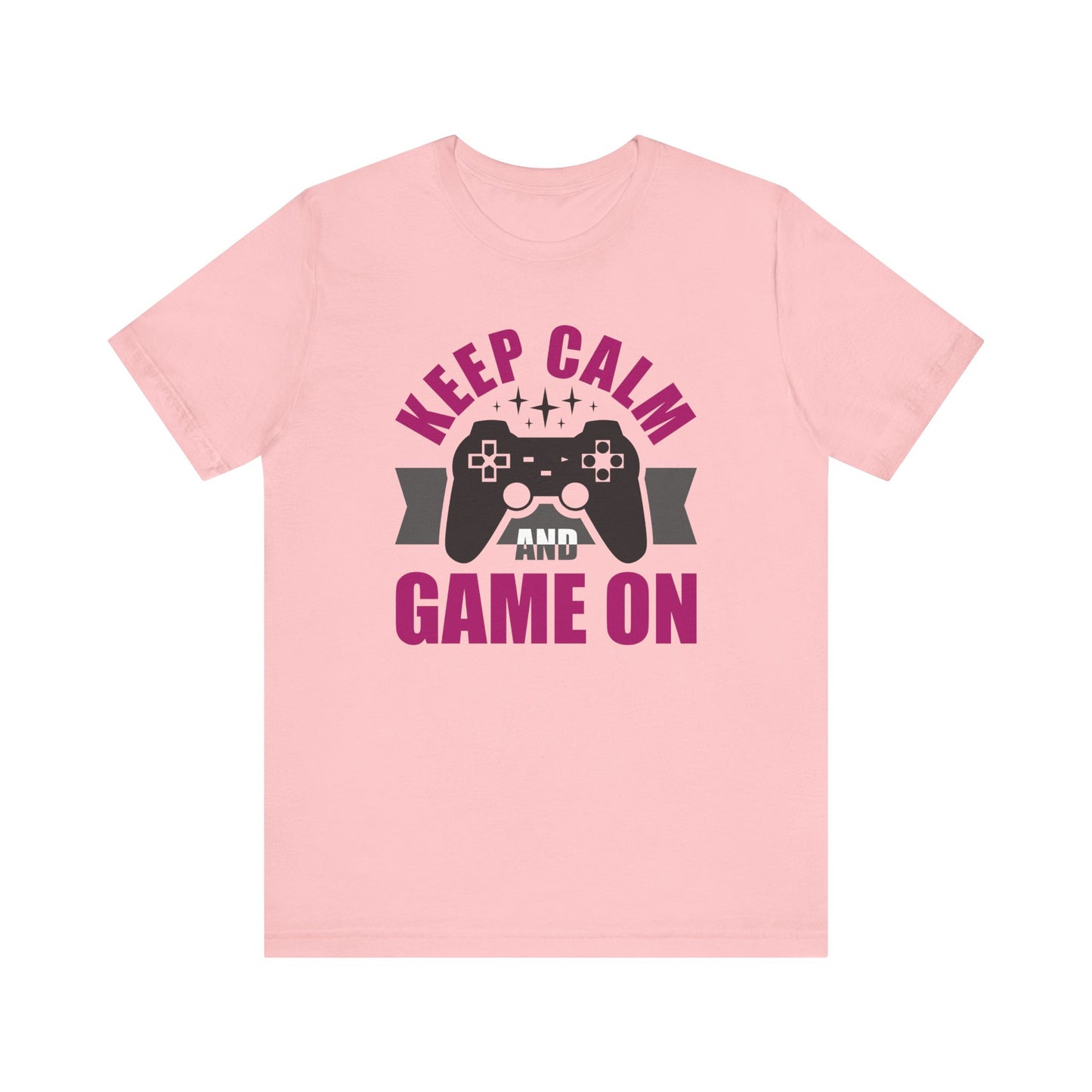 Keep Calm And Game On T-shirt, Keep Calm Tshirt, Gameboy Shirt, Gaming Unisex Shirt, Game Crewneck Shirt, Short Sleeve Tee, Gift for Him