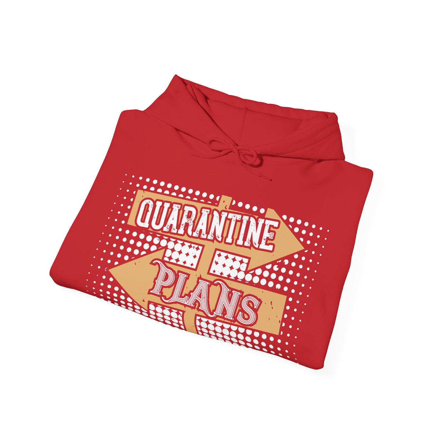 quarantine plans-01 — Unisex Heavy Blend Hoodie (G18500)