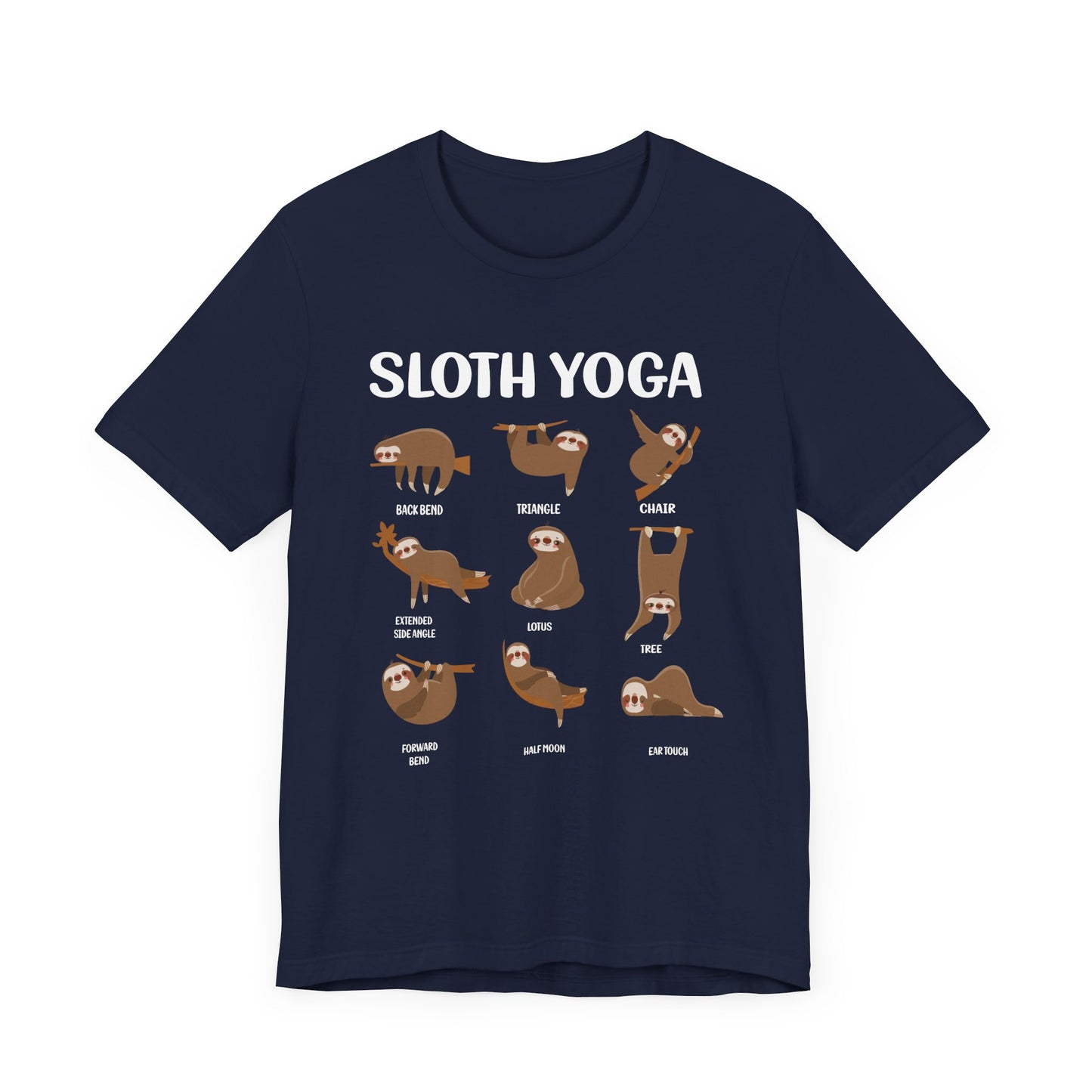 Sloth Yoga T-shirt, Sloth Tshirt, Yoga Shirt, Unisex Shirt, Crewneck Shirt, Short Sleeve Tee, Gift for Him, Gift for Her