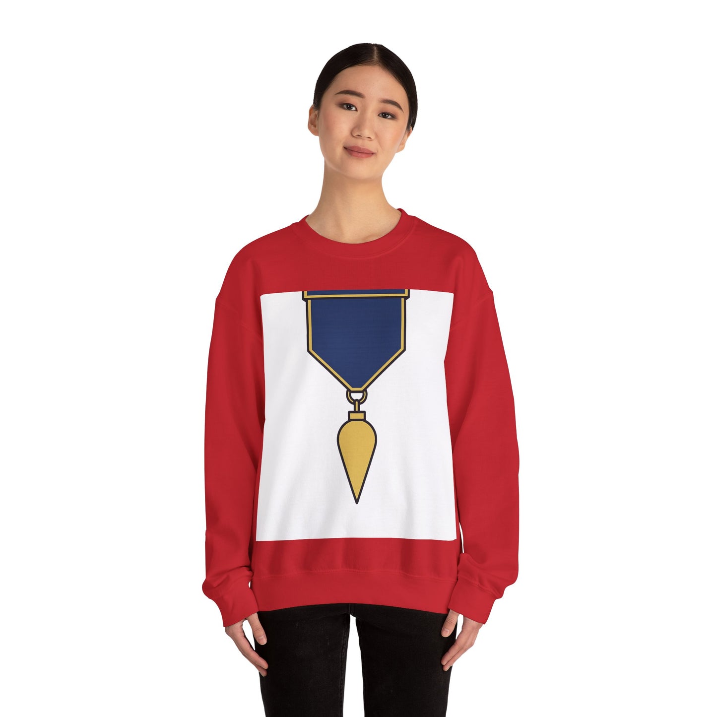 Junior Warden -JW - white bg — Unisex Heavy Blend Crewneck (G18000)