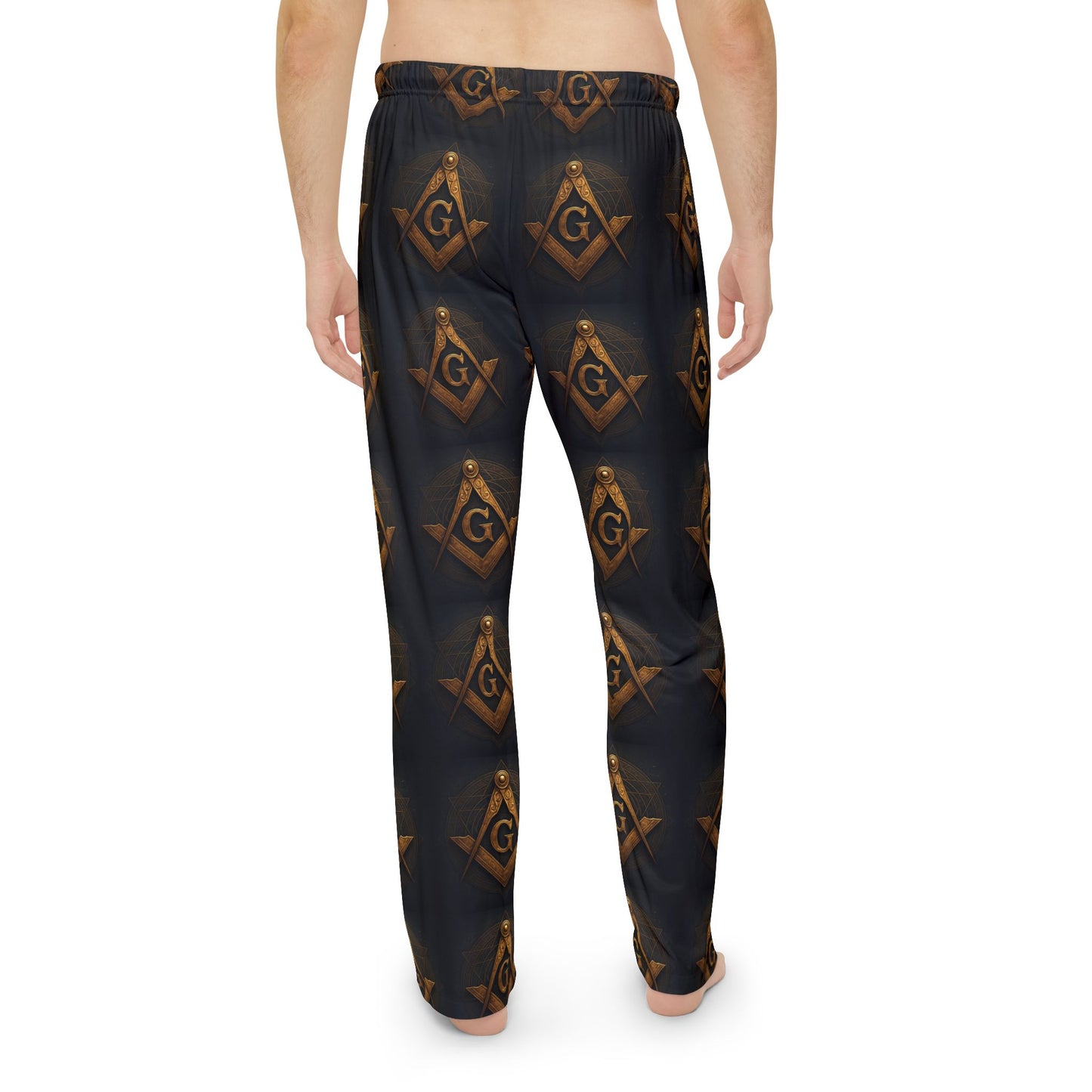 Freemason Emblem Pajama Pants | All-Over Print Lounge Sleepwear