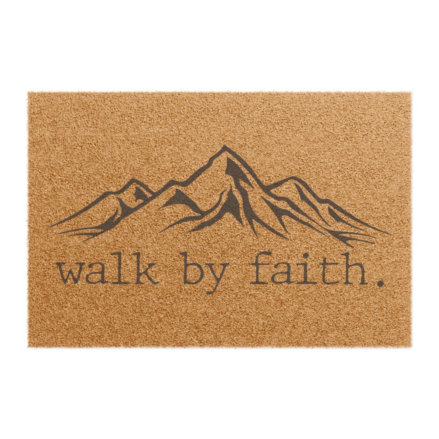 Walk by Faith: Inspirational Doormat for a Graceful Entrance