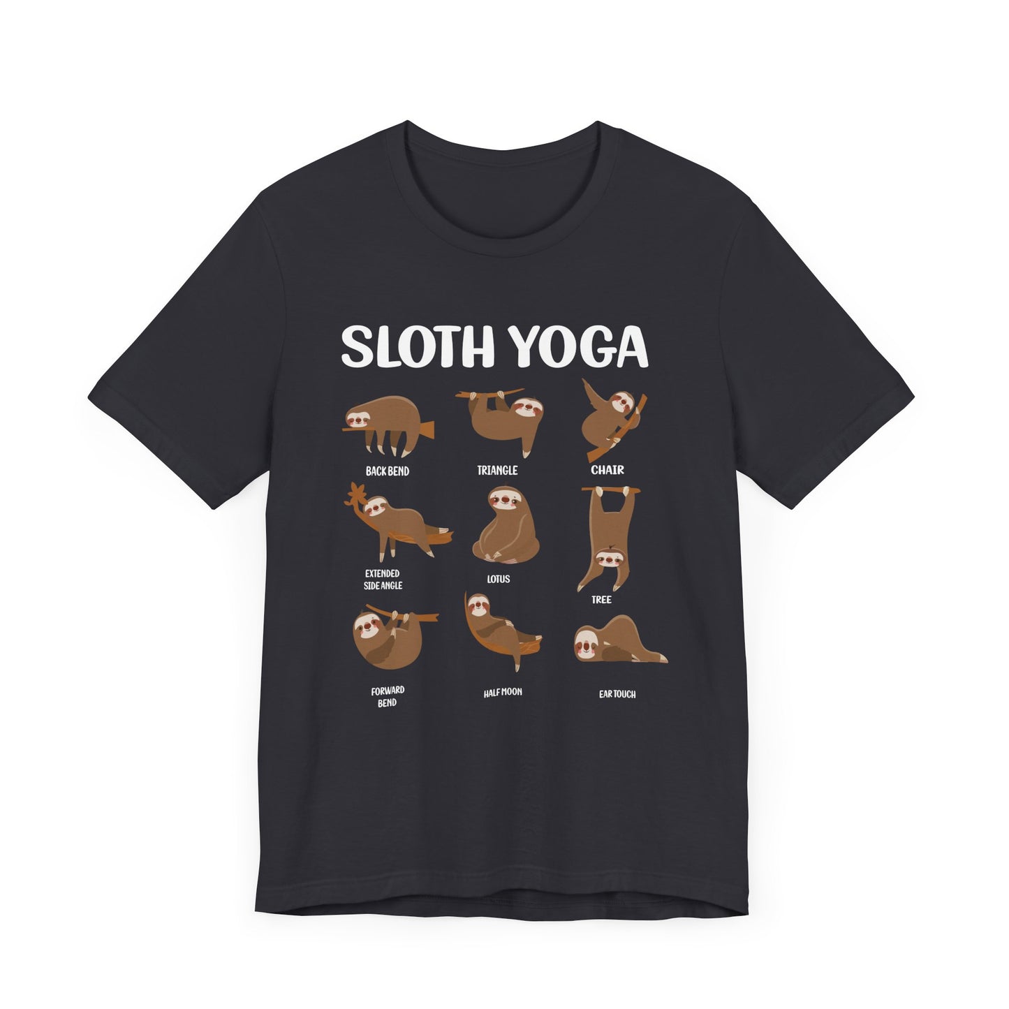Sloth Yoga T-shirt, Sloth Tshirt, Yoga Shirt, Unisex Shirt, Crewneck Shirt, Short Sleeve Tee, Gift for Him, Gift for Her
