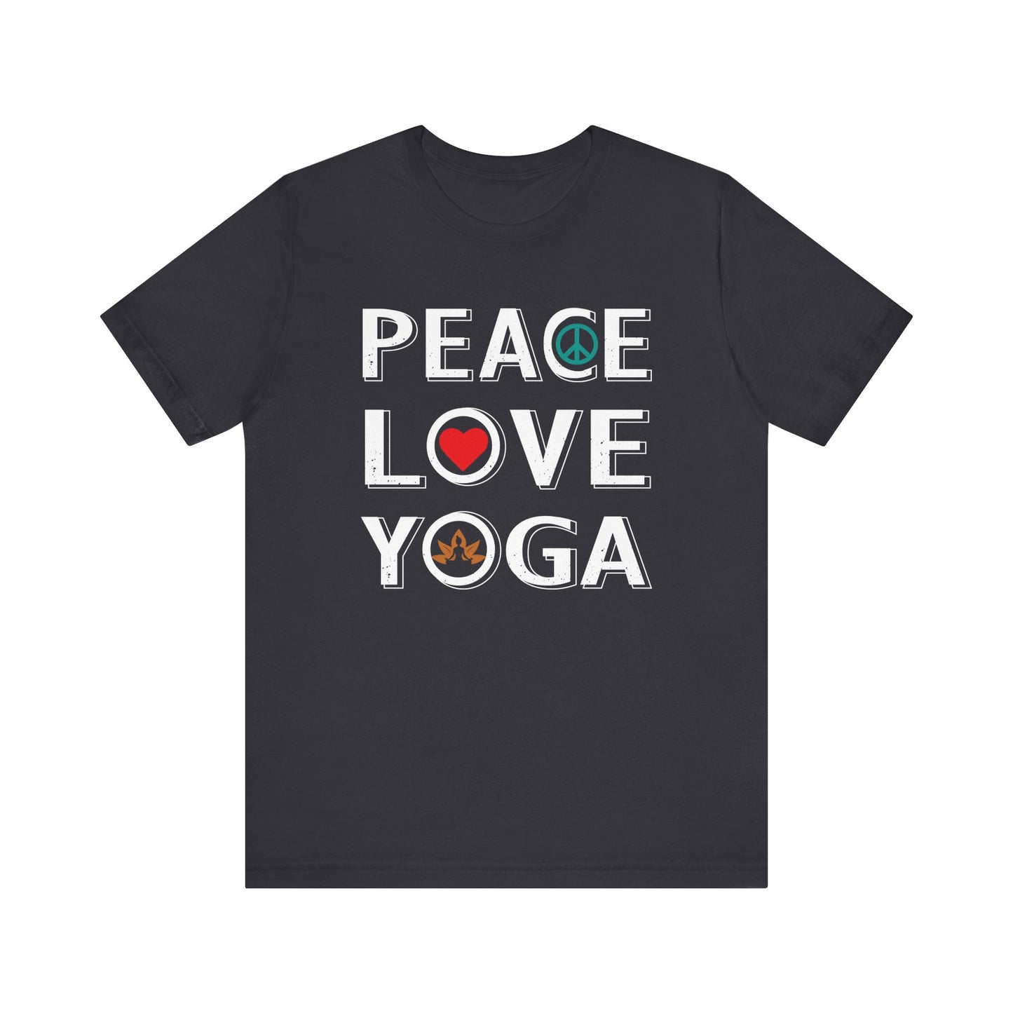 Peace Love Yoga T-shirt, Yoga Tshirt, Meditation Shirt, Peace Unisex Shirt, Crewneck Shirt, Short Sleeve Tee, Gift for Him, Gift for Her