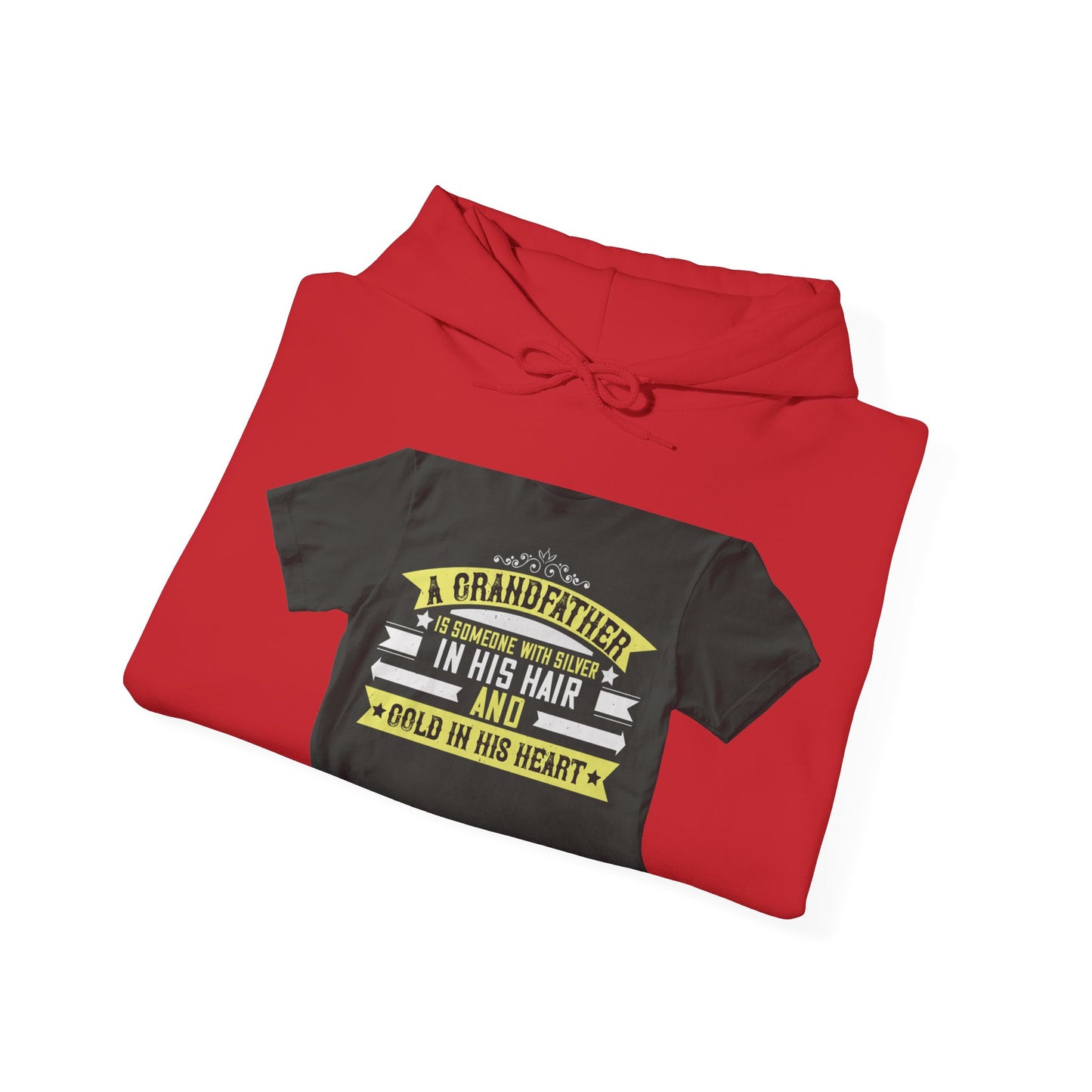 A grandfather is someone with silver-02 — Unisex Heavy Blend Hoodie (G18500)