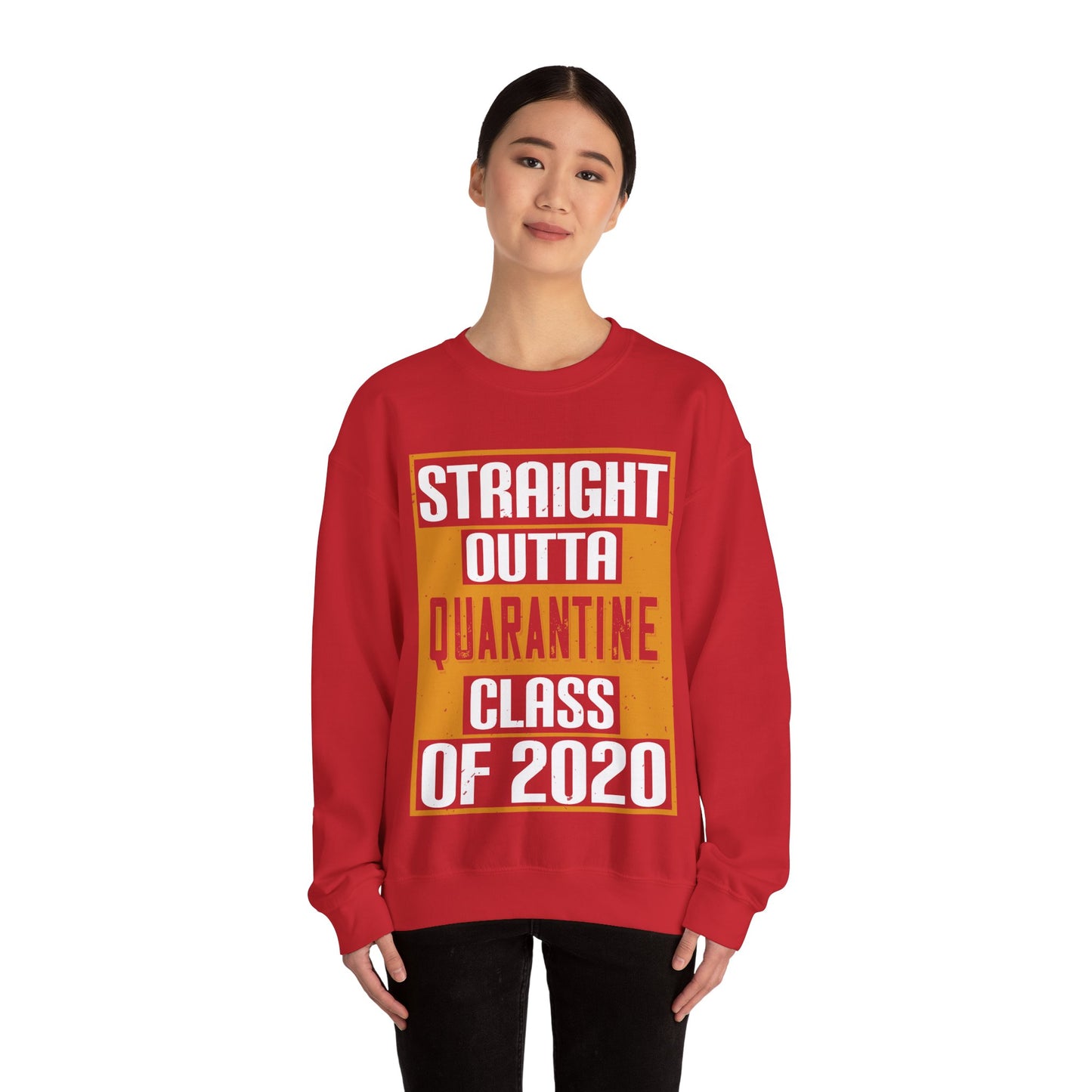 straight outta quarantine class of 2020-01 — Unisex Heavy Blend Crewneck (G18000)