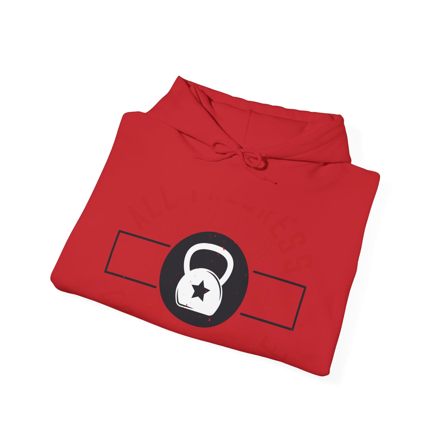 All progress takes place outside the comfort zone-01 — Unisex Heavy Blend Hoodie (G18500)