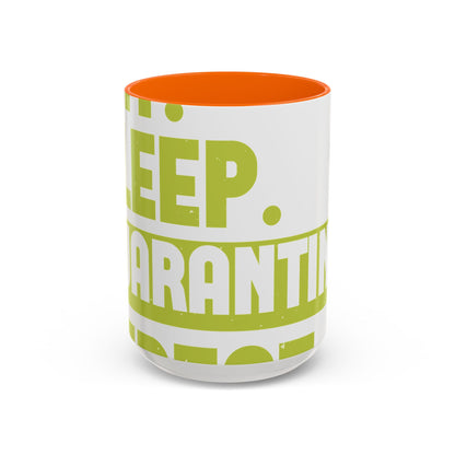 eat sleep quarantine repeat-01 — Accent Mug 11/15oz