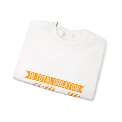 I like writing in total isolation like out in the woods somewhere-01 — Unisex Heavy Blend Crewneck (G18000)