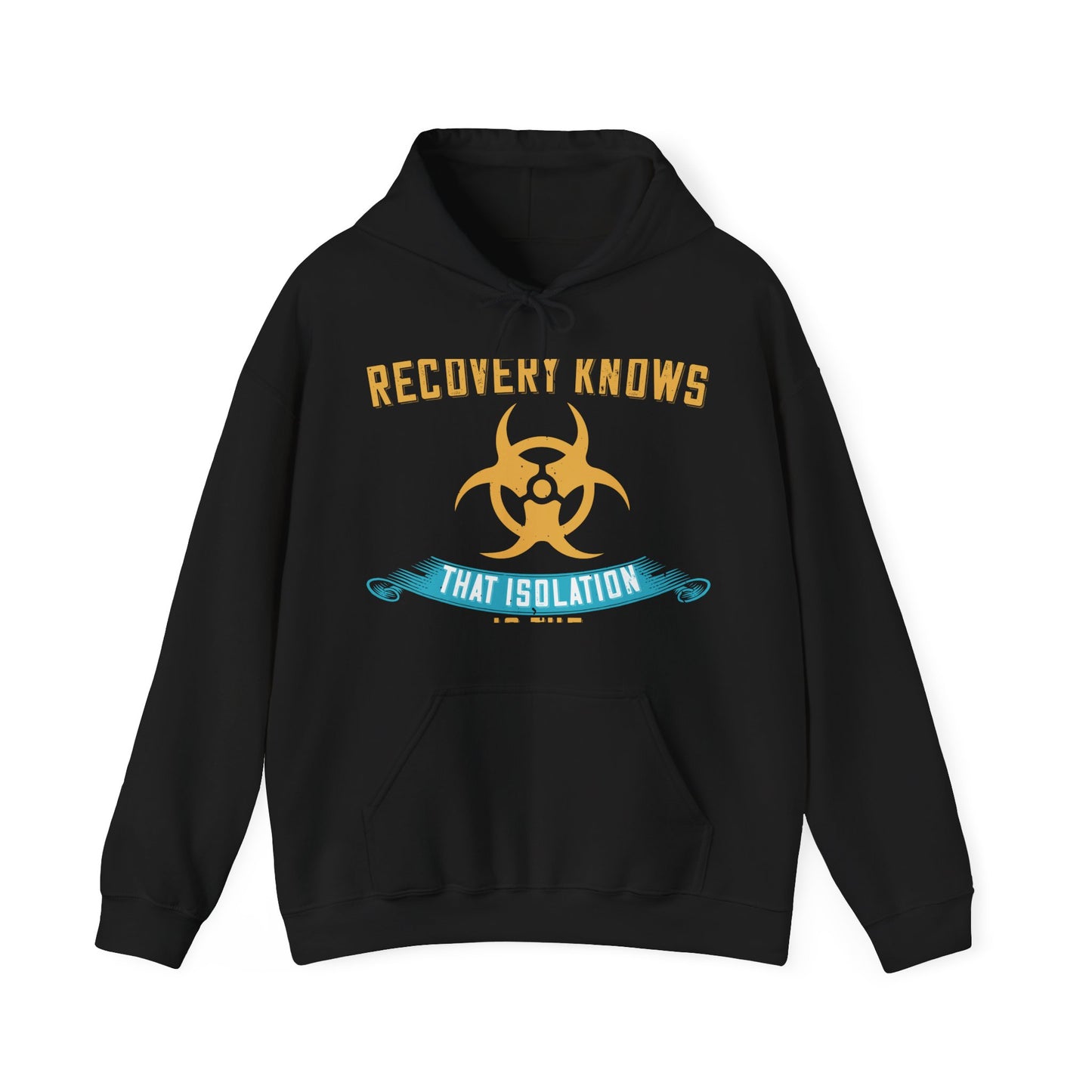 Anyone in recovery knows that isolation is the biggest enemy-01 — Unisex Heavy Blend Hoodie (G18500)