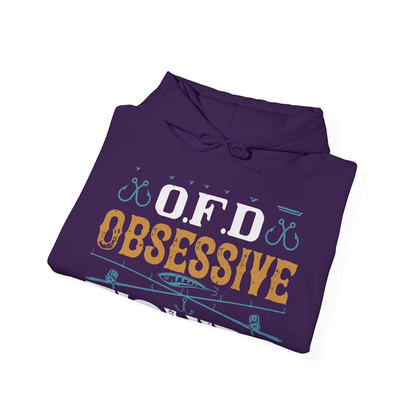 I HAVE O.F.D OBSESSIVE FISHING DISORDER-01 — Unisex Heavy Blend Hoodie (G18500)