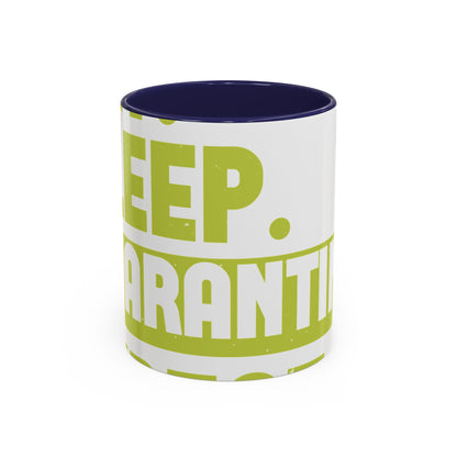 eat sleep quarantine repeat-01 — Accent Mug 11/15oz