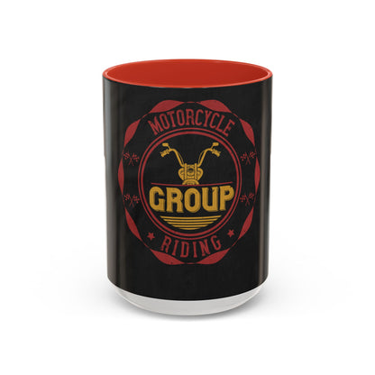 motorcycle group riding — Accent Mug 11/15oz