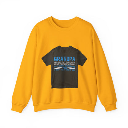 Grandpa has ears that truly listen arms that always hold-02 — Unisex Heavy Blend Crewneck (G18000)