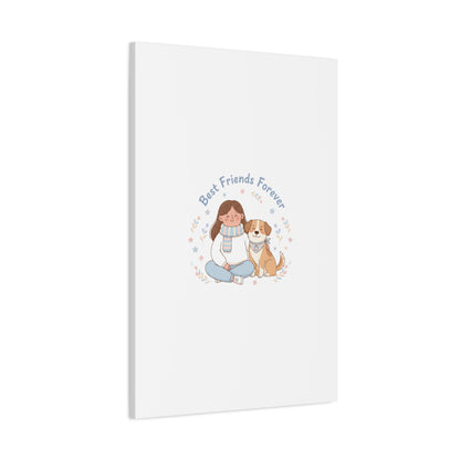 Best Friends Forever Canvas | Pet Owner Matching, Paw Print Art