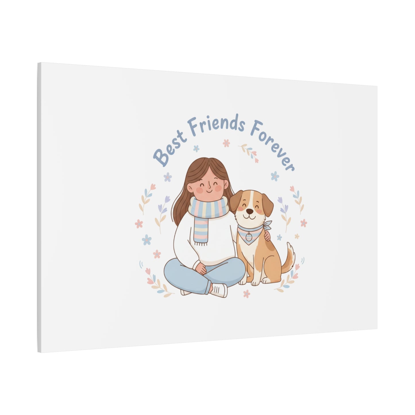 Best Friends Forever Canvas | Pet Owner Matching, Paw Print Art