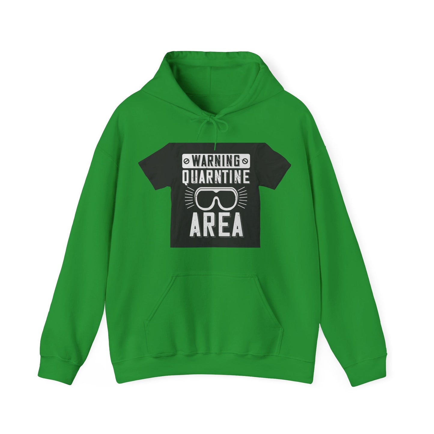 warning quarantine area — Unisex Heavy Blend Hoodie (G18500)