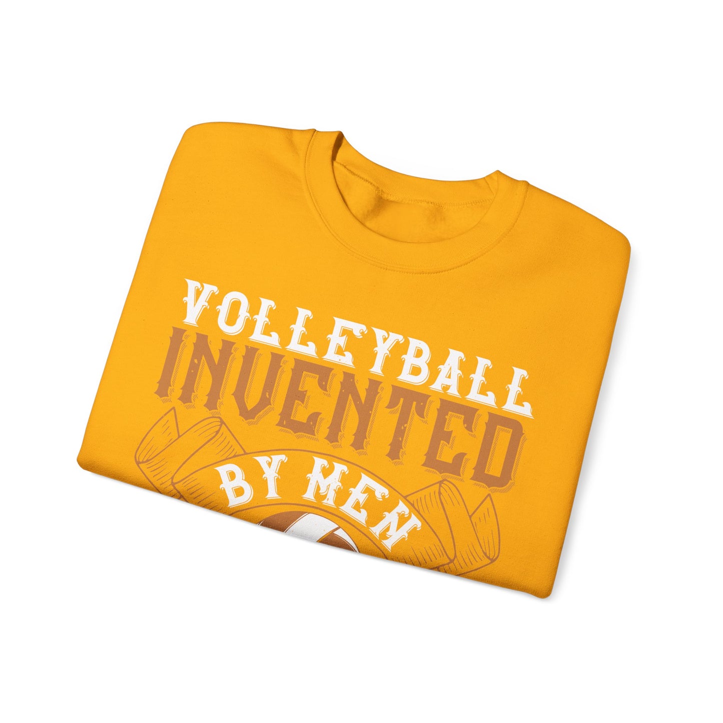 Volleyball Invented by men, perfected by women-01 — Unisex Heavy Blend Crewneck (G18000)