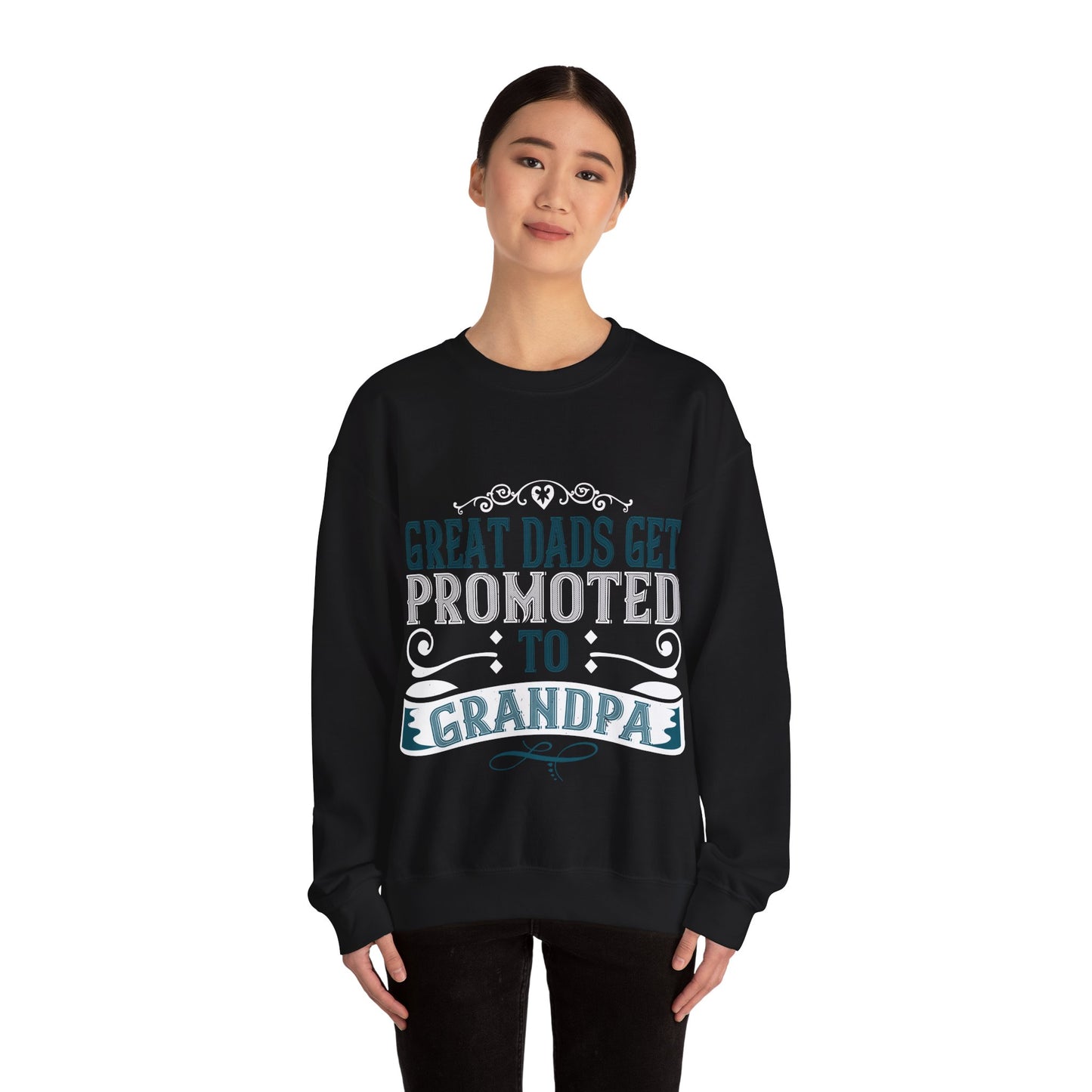 Great dads get promoted to grandpa-2 — Unisex Heavy Blend Crewneck (G18000)