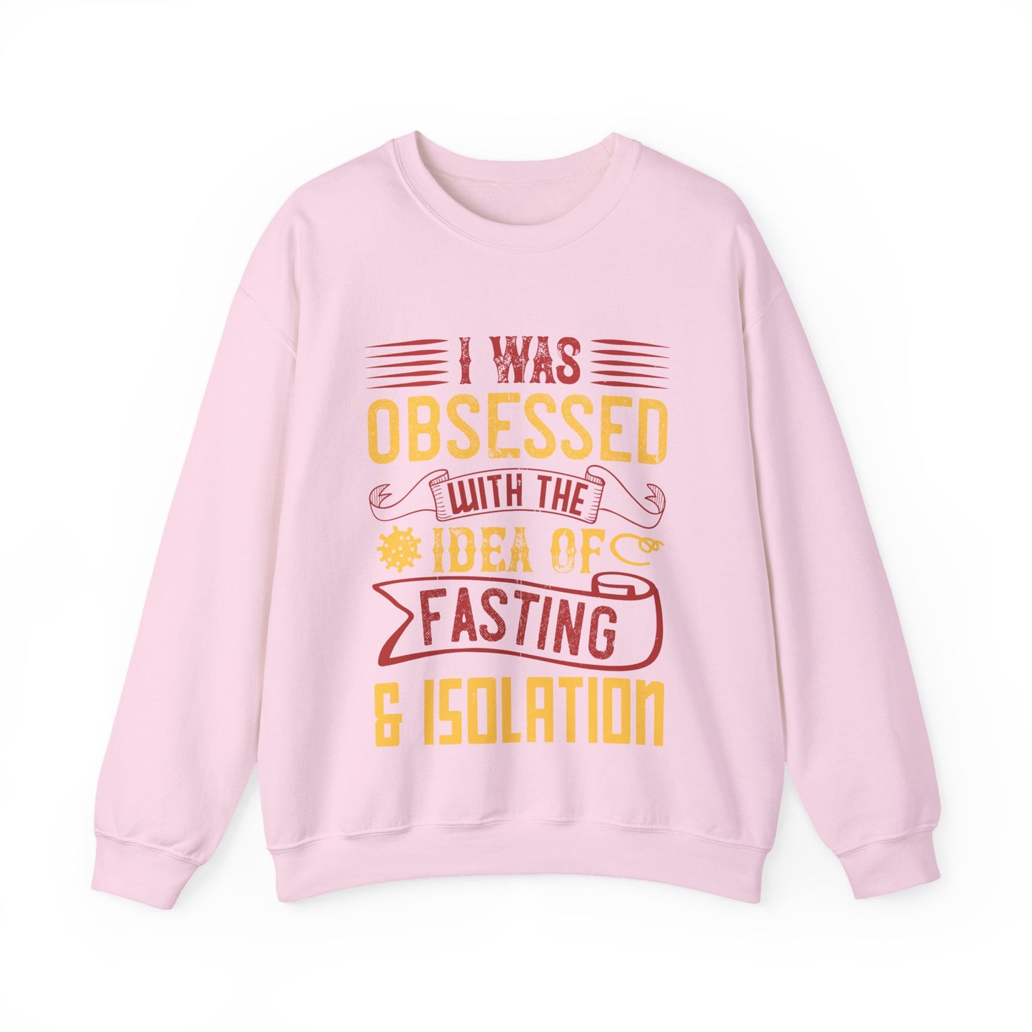 I was obsessed with the idea of fasting and isolation-01 — Unisex Heavy Blend Crewneck (G18000)