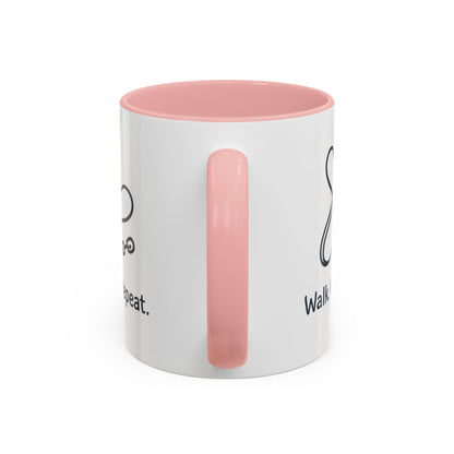 Dog Lover's Accent Coffee Mug - Walk Wag Repeat, Pet Owner Gift, Cute Dog Mug, Animal Lover Cup, Cozy Dog Mom Coffee