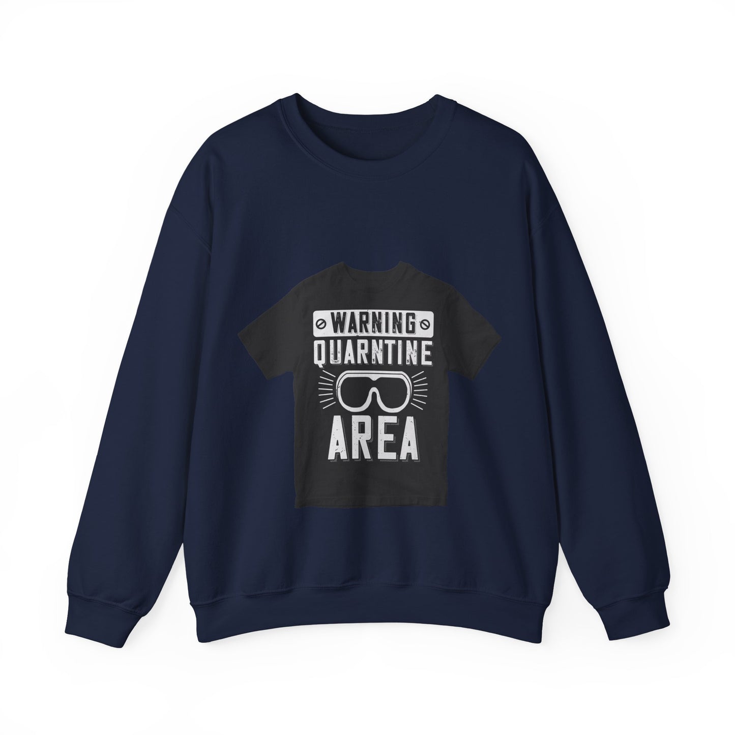 warning quarantine area — Unisex Heavy Blend Crewneck (G18000)