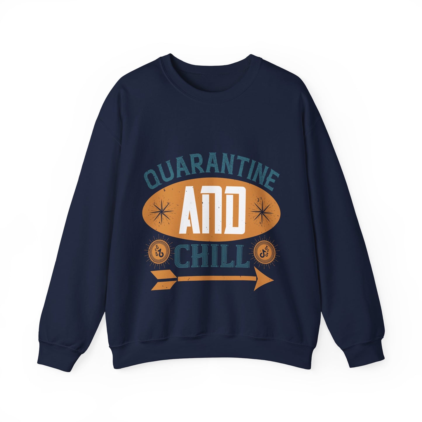 quarantine and chill-011 — Unisex Heavy Blend Crewneck (G18000)