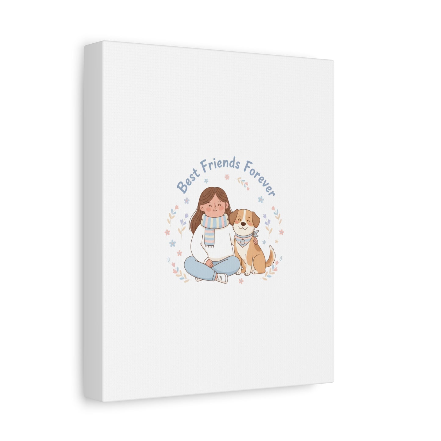 Best Friends Forever Canvas | Pet Owner Matching, Paw Print Art