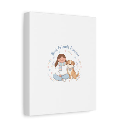 Best Friends Forever Canvas | Pet Owner Matching, Paw Print Art