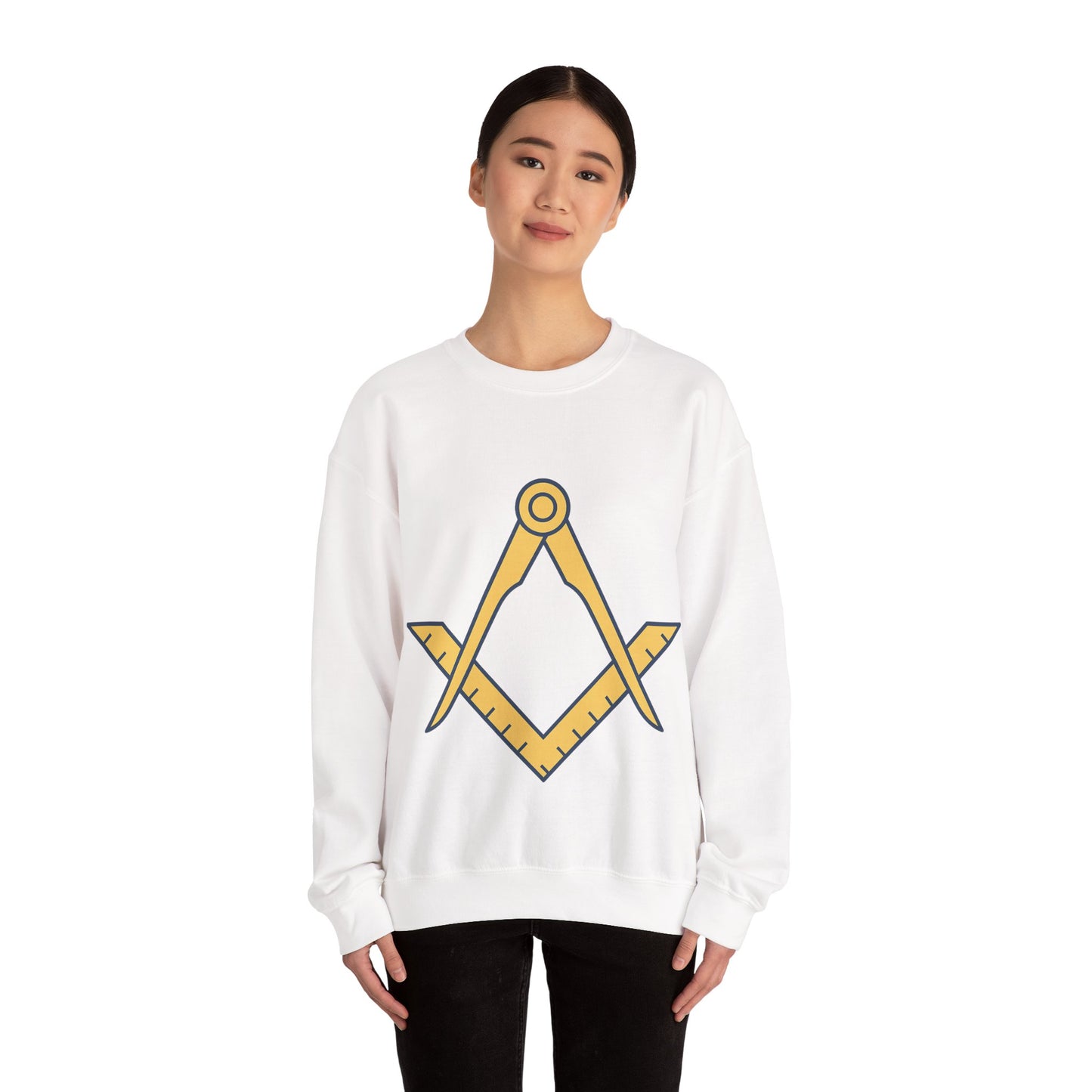 Plain Square and compass — Unisex Heavy Blend Crewneck (G18000)