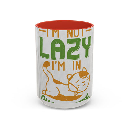 iΓÇÖm not lazy iΓÇÖm in quarantine — Accent Mug 11/15oz