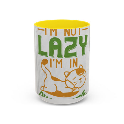 iΓÇÖm not lazy iΓÇÖm in quarantine — Accent Mug 11/15oz
