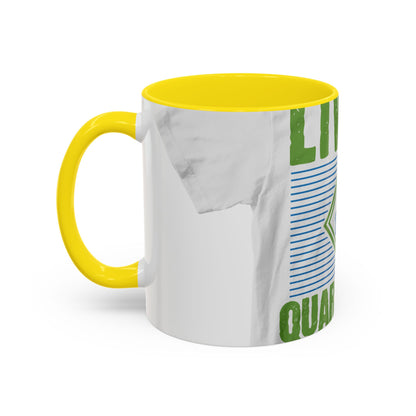 living my best quarantine — Accent Mug 11/15oz
