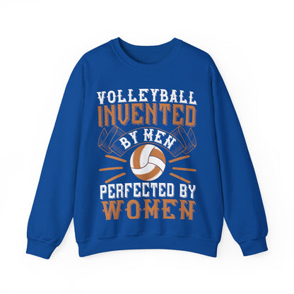 Volleyball Invented by men, perfected by women-01 — Unisex Heavy Blend Crewneck (G18000)