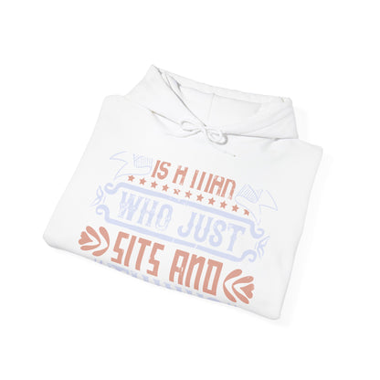 A conservative is a man who just sits and thinks, mostly sits-01 — Unisex Heavy Blend Hoodie (G18500)