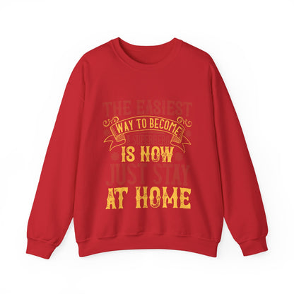 The easiest way to become a superhero is NOW! Just Stay At Home-01 — Unisex Heavy Blend Crewneck (G18000)