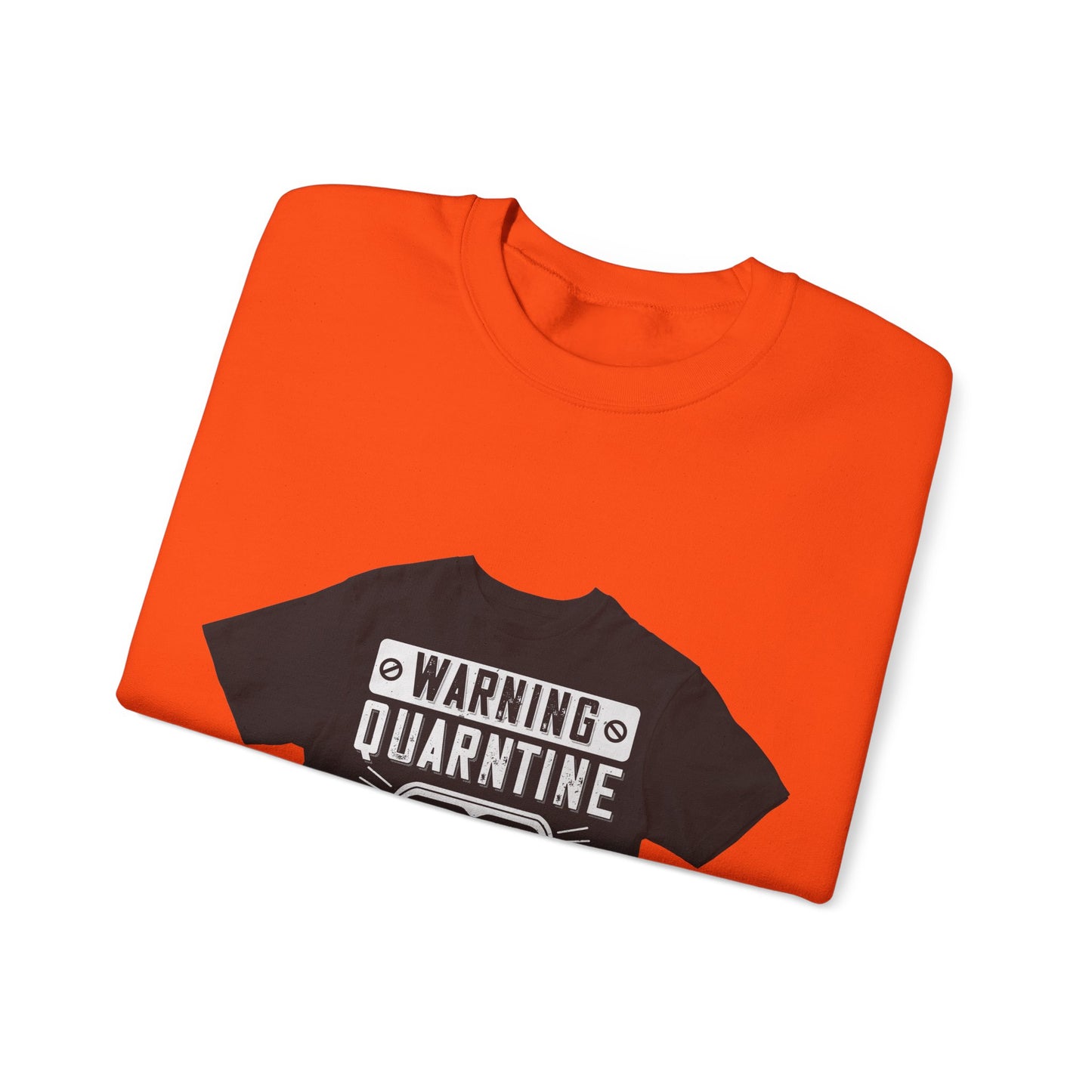 warning quarantine area — Unisex Heavy Blend Crewneck (G18000)