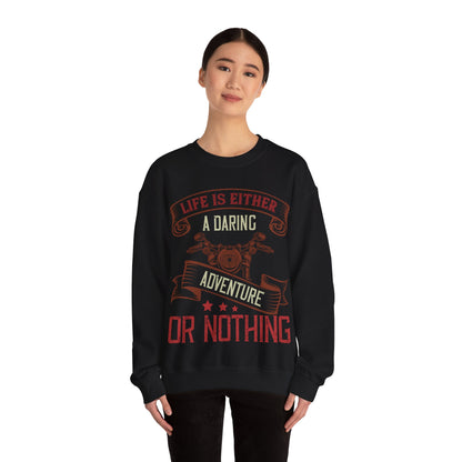 life is either a daring adventure or nothing-01 — Unisex Heavy Blend Crewneck (G18000)