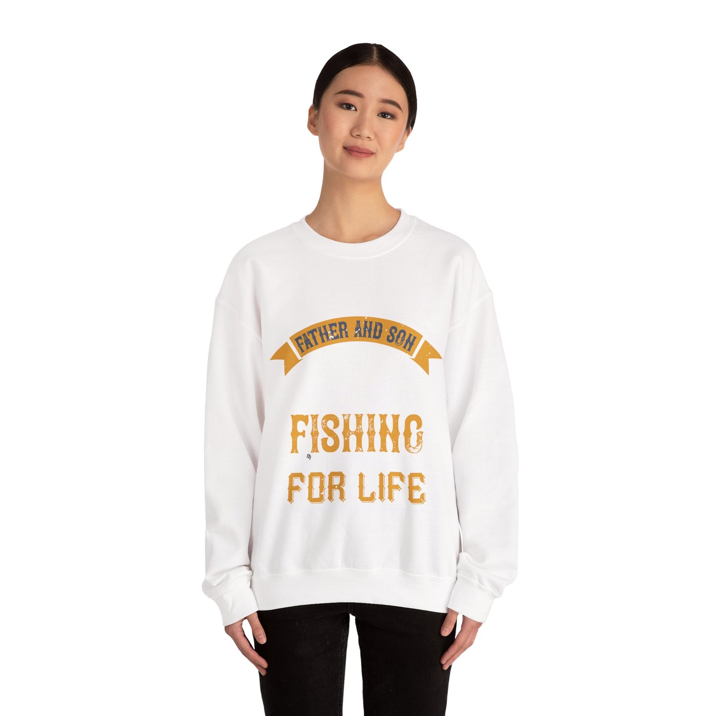 father and son fishing partners  for life-01 — Unisex Heavy Blend Crewneck (G18000)