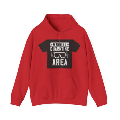 warning quarantine area — Unisex Heavy Blend Hoodie (G18500)