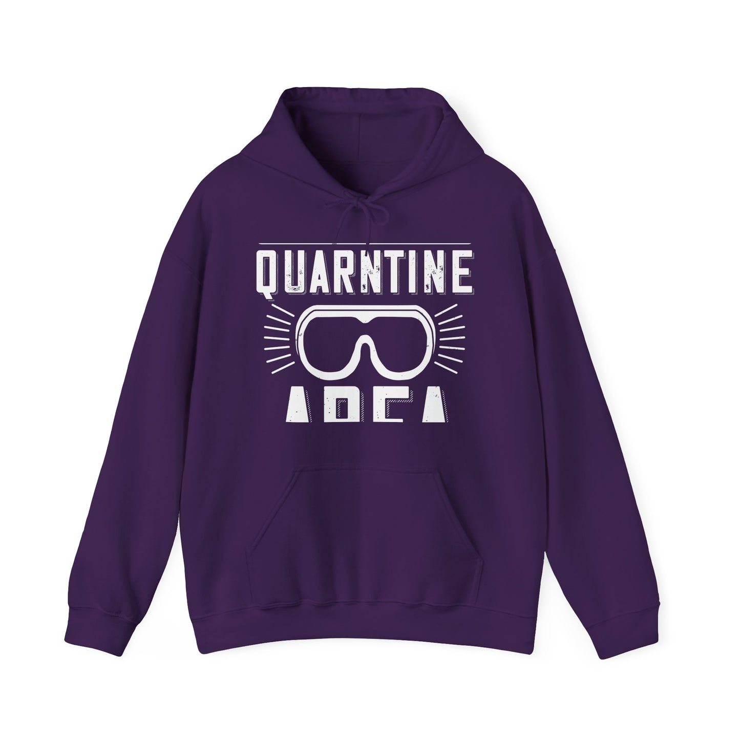warning quarantine area-01 — Unisex Heavy Blend Hoodie (G18500)