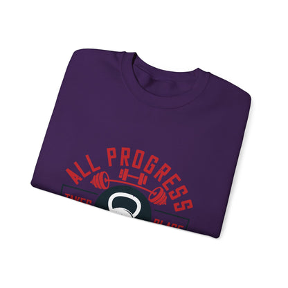 All progress takes place outside the comfort zone-01 — Unisex Heavy Blend Crewneck (G18000)