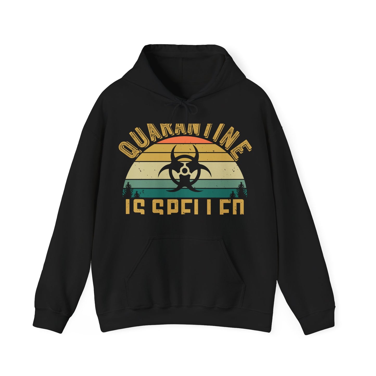 i think quarantine is spelled camping-01 — Unisex Heavy Blend Hoodie (G18500)