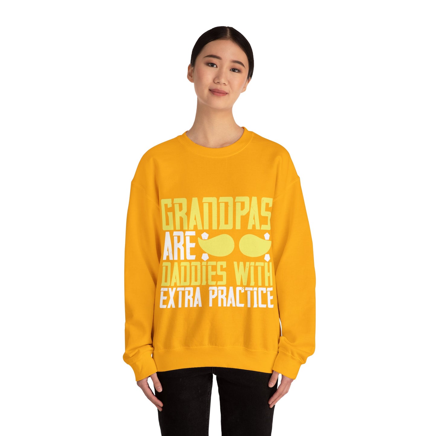 Grandpas are daddies with extra practice-02 — Unisex Heavy Blend Crewneck (G18000)