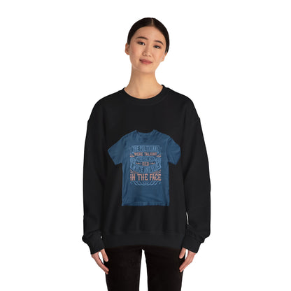 The politicians were talking themselves red, white and blue in the face — Unisex Heavy Blend Crewneck (G18000)