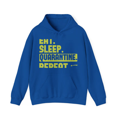eat sleep quarantine repeat-01 — Unisex Heavy Blend Hoodie (G18500)