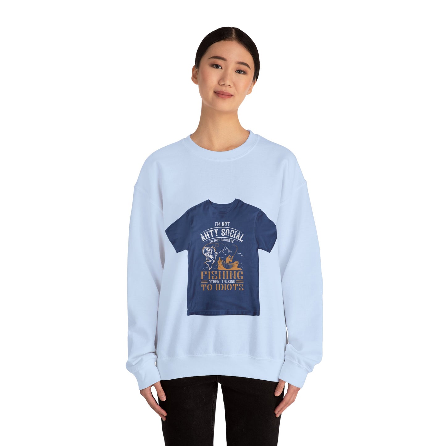 im not ANTY SOCIAL — Unisex Heavy Blend Crewneck (G18000)