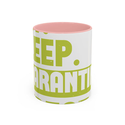 eat sleep quarantine repeat-01 — Accent Mug 11/15oz