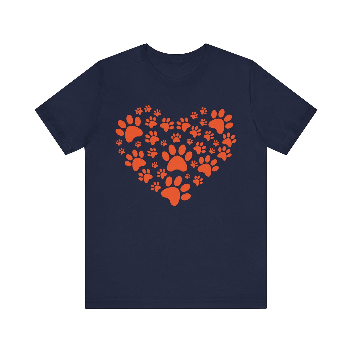 Cat Paw Red Heart T-shirt, Pet Tshirt, Animal Shirt, Cat Lovers Unisex Shirt, Crewneck Shirt, Short Sleeve Tee, Gift for Her