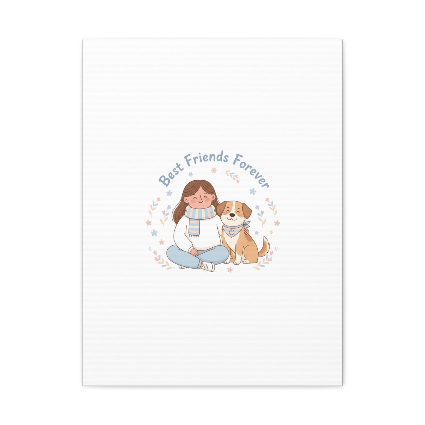 Best Friends Forever Canvas | Pet Owner Matching, Paw Print Art